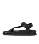 Strategia Black Flat Sandal