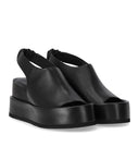 Strategia Black Wedge Sandal