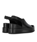 Strategia Black Wedge Sandal