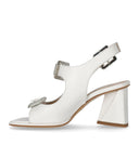 Strategia Nature White Heeled Sandal