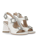Strategia Nature White Heeled Sandal