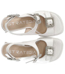 Strategia Nature White Heeled Sandal