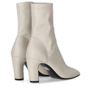 Strategia Zhaira White Heeled Ankel Boot