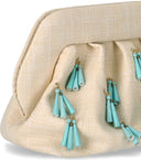 Themoirè Bios Paper Fringe Butter Clutch Bag