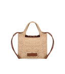 Themoirè Morea Small Raffia Natural Handbag