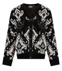Twinset Animal Print Cardigan With Feathers