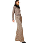 Twinset Beige Animal Print Palazzo Trousers