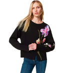 Twinset Black Crewneck Jumper With Embroidery