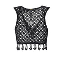 Twinset Black Crochet Top