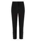 Twinset Black Cropped Trousers With Buttons