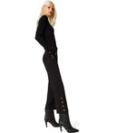 Twinset Black Cropped Trousers With Buttons