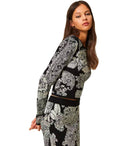 Twinset Black Jacquard Knitted Crop Top