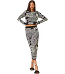 Twinset Black Jacquard Knitted Crop Top