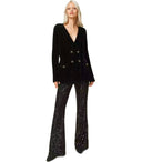 Twinset Black Knitted Double Breasted Jacket