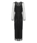 Twinset Black Long Pleated Dress