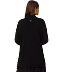Twinset Black Oversize Turtleneck Jumper With Rhinestones