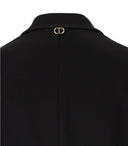 Chaqueta de pecho individual de twinset negros