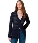 Twinset Blue Perforated Cardigan