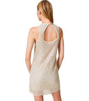 Twinset Cream Dress With Rhinestones