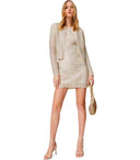Twinset Cream Dress With Rhinestones