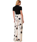 Twinset Cream Floral Wide Leg Trousers