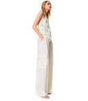 Twinset Ivory Linen Wide Leg Trousers