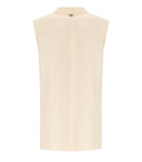 Twinset Ivory Single Breasted Vest