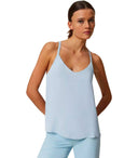 Twinset Light Blue Satin Top