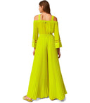 Twinset Light Lemon Pleated Jumpsuit