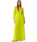 Twinset Light Lemon Pleated Jumpsuit