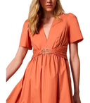 Twinset Orange Midi Dress
