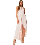 Twinset Pink Asymmetric Long Dress