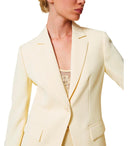 Twinset Vanille Crepe Single Breasted Blazer