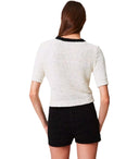 Twinset blanc noir cuit