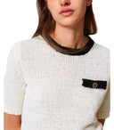 Twinset blanc noir cuit