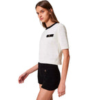Twinset blanc noir cuit