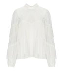 Twinset White Pleated Blouse