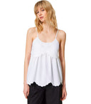 Twinset White Sangallo Top