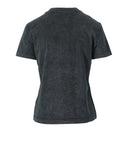 Maglietta rosa grigio barocco di jeans versace couture