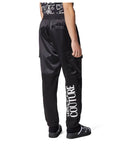 Versace Jeans Couture Black Cargo Sweatpants With Logo