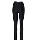 Versace jeans couture leggings neri lucidi