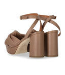 Via Roma da 15 nodi sandalo taupe taupe