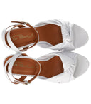 Via Roma 15 Knot White Heeled Sandal