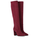 Via Roma 15 Red Suede High Heeled Boot