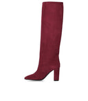 Via Roma 15 Red Suede High Heeled Boot