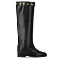 Via Roma 15 Boot High Boot Black Santa Monica avec des goujons