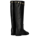 Via Roma 15 Boot High Boot Black Santa Monica avec des goujons