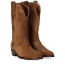 Via Roma 15 Velour Brown Texan Boot