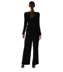 Weili Zheng Black Velvet Wide Leg Trousers