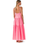 Weili Zheng Pink Long Linen Dress